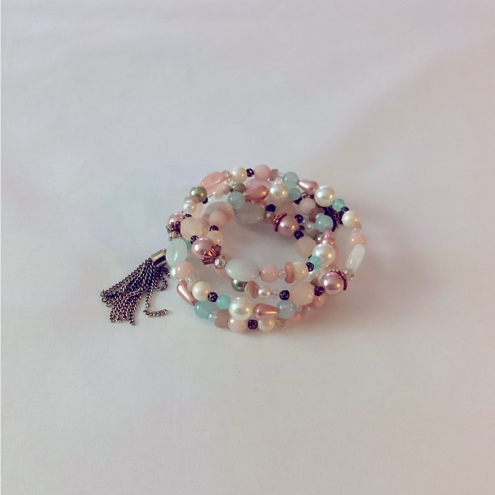 Faux Bead Coil Bracelet